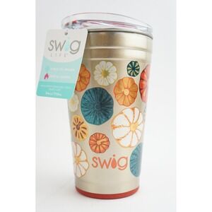 Swig Life Party Cup Unisex 24oz Gold Pumpkin Fall Harvest Insulated New